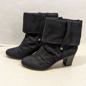 Women's Kathy Van Zeeland Black Pull On Convertible Boots Size 10 W NEW